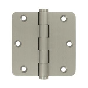 Deltana 3 1/2" x 3 1/2" Radius Corner Residential Solid Brass Hinges DSB35R4-R