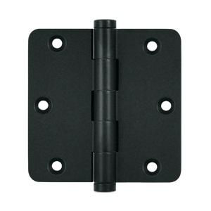 Deltana 3 1/2" x 3 1/2" Radius Corner Residential Solid Brass Hinges DSB35R4-R