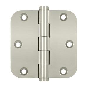Deltana 3 1/2" x 3 1/2" Radius Corner Residential Solid Brass Hinges DSB35R4-R