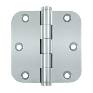 Deltana 3 1/2" x 3 1/2" Radius Corner Residential Solid Brass Hinges DSB35R4-R