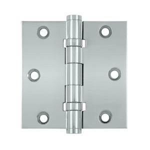 Deltana 3 1/2" x 3 1/2" Square Corner Ball Bearing Brass Hinges DSB35B