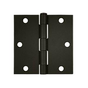Deltana 3 1/2" x 3 1/2" Square Corner Residential Steel Hinges S35R