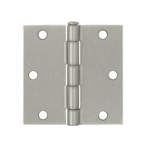 Deltana 3 1/2" x 3 1/2" Square Corner Residential Steel Hinges S35R
