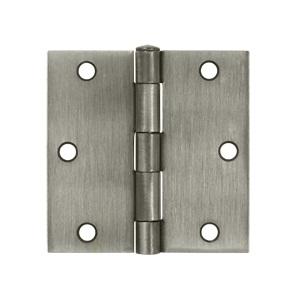 Deltana 3 1/2" x 3 1/2" Square Corner Residential Steel Hinges S35R