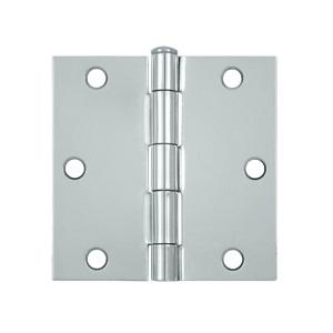 Deltana 3 1/2" x 3 1/2" Square Corner Residential Steel Hinges S35R