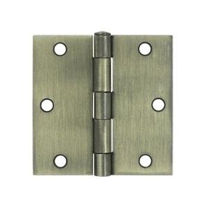 Deltana 3 1/2" x 3 1/2" Square Corner Residential Steel Hinges S35R