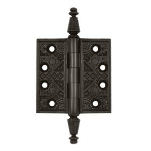 Deltana 3 1/2" x 3 1/2" Square Corner Ornate Solid Brass Hinges DSBP35U
