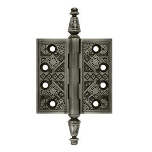 Deltana 3 1/2" x 3 1/2" Square Corner Ornate Solid Brass Hinges DSBP35U