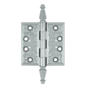 Deltana 3 1/2" x 3 1/2" Square Corner Ornate Solid Brass Hinges DSBP35U