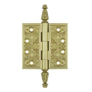 Deltana 3 1/2" x 3 1/2" Square Corner Ornate Solid Brass Hinges DSBP35U