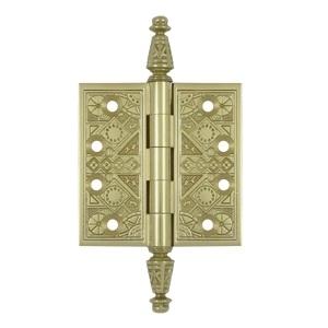 Deltana 3 1/2" x 3 1/2" Square Corner Ornate Solid Brass Hinges DSBP35U