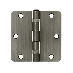 Deltana 3 1/2" x 3 1/2" Radius Corner Ball Bearing Residential Steel Hinges