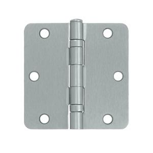Deltana 3 1/2" x 3 1/2" Radius Corner Ball Bearing Residential Steel Hinges