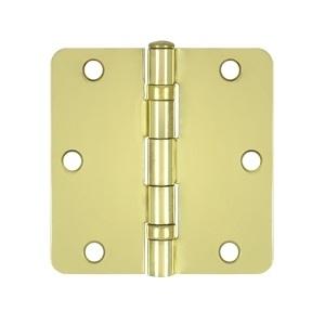 Deltana 3 1/2" x 3 1/2" Radius Corner Ball Bearing Residential Steel Hinges 