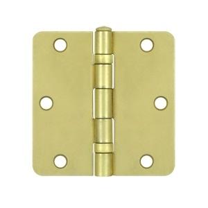 Deltana 3 1/2" x 3 1/2" Radius Corner Ball Bearing Residential Steel Hinges