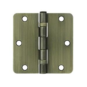 Deltana 3 1/2" x 3 1/2" Radius Corner Ball Bearing Residential Steel Hinges