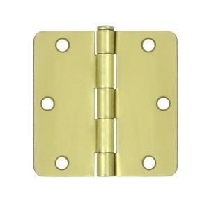 Deltana 3 1/2" x 3 1/2" Radius Corner Residential Steel Hinges S35R4/S35R5