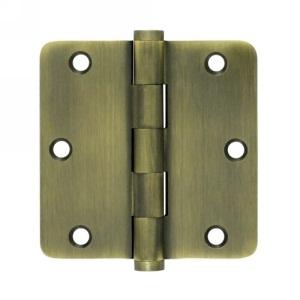 Deltana 3 1/2" x 3 1/2" Radius Corner Standard Brass Hinges DSB35R5,DSB35R4