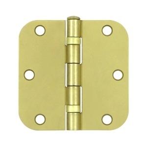 Deltana 3 1/2" x 3 1/2" Radius Corner Ball Bearing Residential Steel Hinges