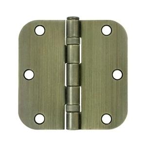 Deltana 3 1/2" x 3 1/2" Radius Corner Ball Bearing Residential Steel Hinges