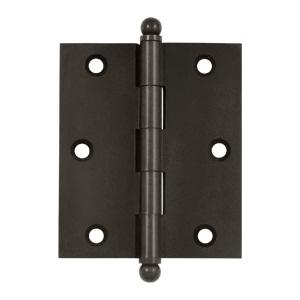 Deltana 3" x 2 1/2" Cabinet Brass Hinges w/Ball Tips (Pair) CH3025