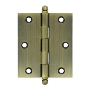 Deltana 3" x 2 1/2" Cabinet Brass Hinges w/Ball Tips (Pair) CH3025