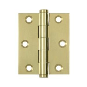 Deltana 3" x 2 1/2" Square Corner Screen Door Brass Hinges Unlacquered Brass 