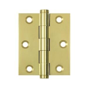 Deltana 3" x 2 1/2" Square Corner Screen Door Solid Brass Hinges Polished Brass 