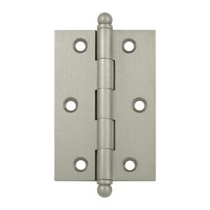 Deltana 3" x 2" Cabinet Brass Hinges w/Ball Tips (Pair) CH3020