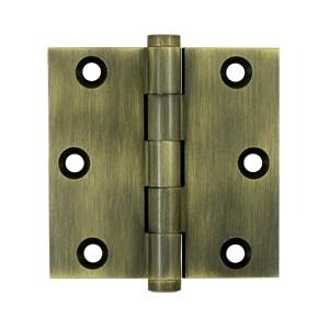 Deltana 3" x 3" Square Corner Standard Brass Hinges DSB3