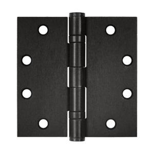 Deltana 4 1/2" x 4 1/2" Square Corner Ball Bearing Heavy Duty Steel Hinges S45BB