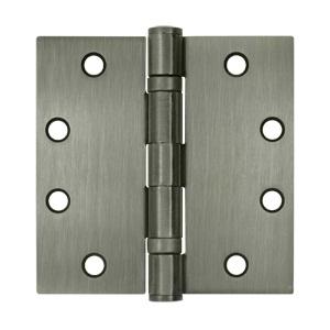 Deltana 4 1/2" x 4 1/2" Square Corner Ball Bearing Heavy Duty Steel Hinges S45BB
