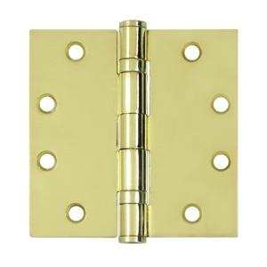 Deltana 4 1/2" x 4 1/2" Square Corner Ball Bearing Heavy Duty Steel Hinges S45BB