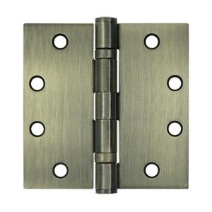 Deltana 4 1/2" x 4 1/2" Square Corner Ball Bearing Heavy Duty Steel Hinges S45BB