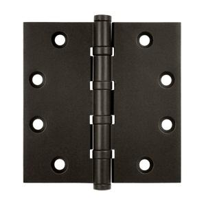 Deltana 4 1/2" x 4 1/2" Square Corner Ball Bearing Solid Brass Hinges DSB45B