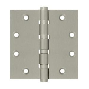 Deltana 4 1/2" x 4 1/2" Square Corner Ball Bearing Solid Brass Hinges DSB45B