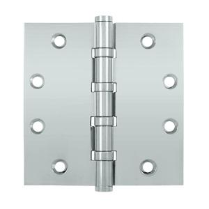 Deltana 4 1/2" x 4 1/2" Square Corner Ball Bearing Solid Brass Hinges DSB45B