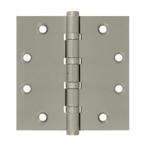 Deltana 4 1/2" x 4 1/2" Square Corner Ball Bearing Brass Hinges NRP DSB45NB 