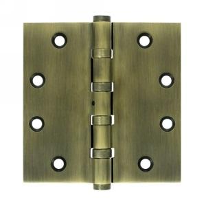 Deltana 4 1/2" x 4 1/2" Square Corner Ball Bearing Brass Hinges NRP DSB45NB 