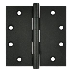 Deltana 4 1/2" x 4 1/2" Square Corner Solid Brass Distressed Hinges
