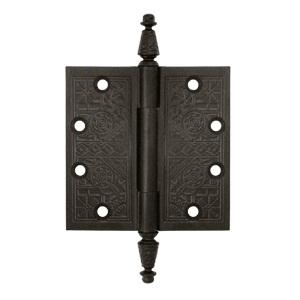 Deltana 4 1/2" x 4 1/2" Square Corner Ornate Solid Brass Hinges DSBP45U