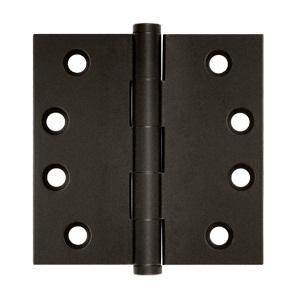Deltana 4" x 4" Square Corner Solid Brass Hinges (Pair) DSB4