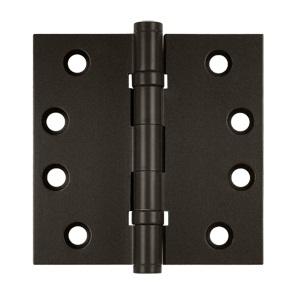 Deltana 4" x 4" Square Corner Ball Bearing Solid Brass Hinges DSB4B