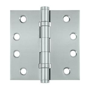Deltana 4" x 4" Square Corner Ball Bearing Solid Brass Hinges DSB4B