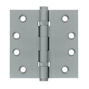 Deltana 4" x 4" Square Corner Ball Bearing Solid Brass Hinges DSB4B