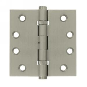 Deltana 4" x 4" Square Corner Ball Bearing Solid Brass Hinges with Non Removable