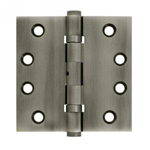 Deltana 4" x 4" Square Corner Ball Bearing Solid Brass Hinges with Non Removable