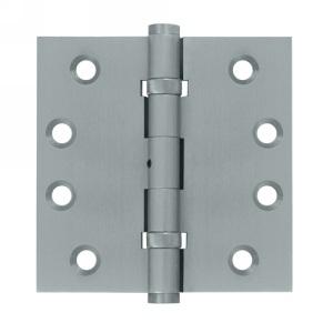 Deltana 4" x 4" Square Corner Ball Bearing Solid Brass Hinges with Non Removable