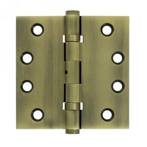 Deltana 4" x 4" Square Corner Ball Bearing Solid Brass Hinges with Non Removable