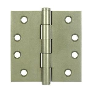 Deltana 4" x 4" Square Corner Solid Brass Distressed Hinges DSB4